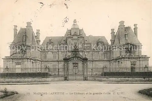 AK / Ansichtskarte Paris Maisons Laffitte Le Chateau et la grande Grille Paris