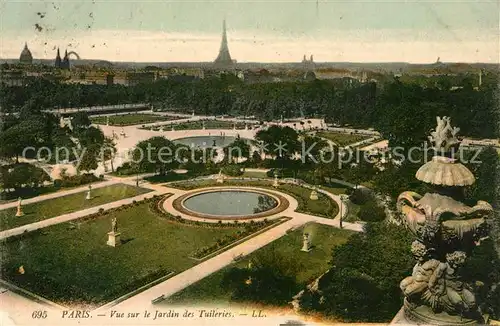 AK / Ansichtskarte Paris Vue sur le Jardin des Tuileries Paris