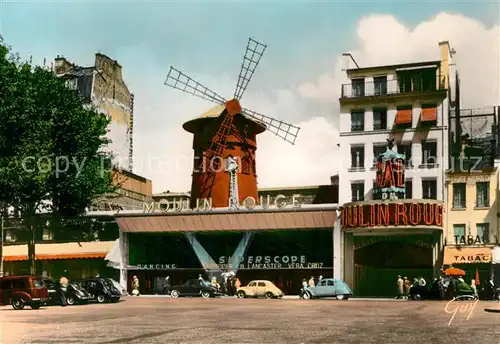 AK / Ansichtskarte Paris Montmartre Le Moulin Rouge Place Blanche Paris