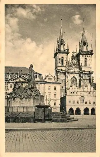 AK / Ansichtskarte Prag_Prahy_Prague Das Hus Denkmal Prag_Prahy_Prague