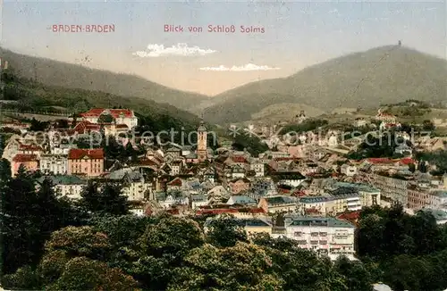 AK / Ansichtskarte Baden Baden Blick vom Schloss Solms Baden Baden