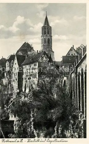 AK / Ansichtskarte Rottweil_Neckar Viadukt und Kapellenturm Rottweil Neckar