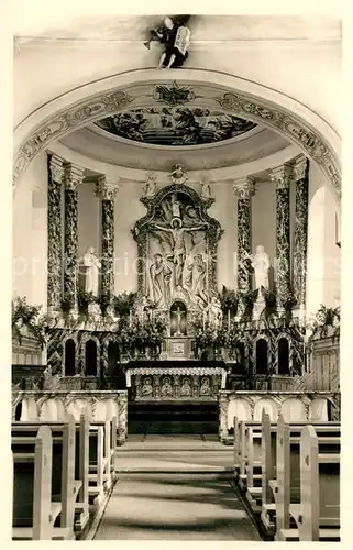AK / Ansichtskarte Hartheim_Messstetten Kirche Inneres Chor Hartheim_Messstetten