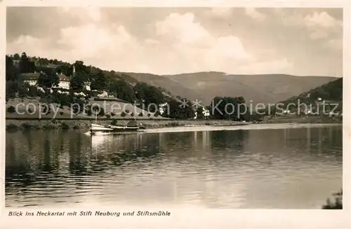 AK / Ansichtskarte Stift_Neuburg Neckarpartie mit Stiftsmuehle Stift Neuburg