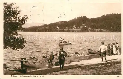 AK / Ansichtskarte Titisee Seepanorama Bootsliegeplatz Titisee