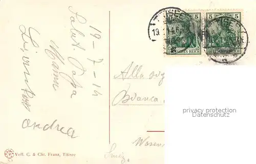 AK / Ansichtskarte Titisee Seepanorama Bootsliegeplatz Titisee