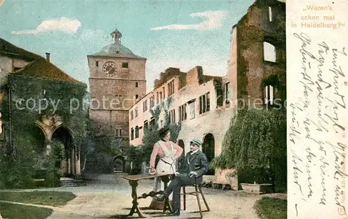 AK / Ansichtskarte Heidelberg_Neckar Schauspielszene Heidelberg Neckar