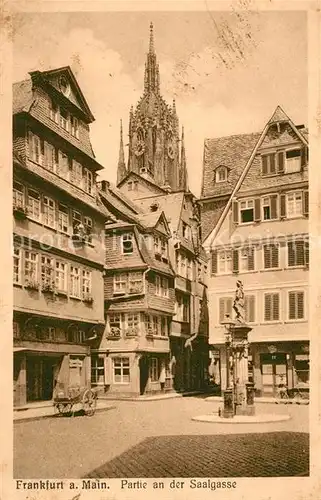AK / Ansichtskarte Frankfurt_Main Partie an der Saalgasse Frankfurt Main