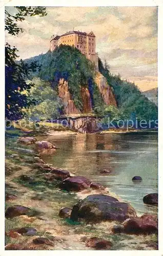 AK / Ansichtskarte Orlik_nad_Vltavou Dle povesti vystavel tento strmy hrad cisar Karel IV Orlik_nad_Vltavou