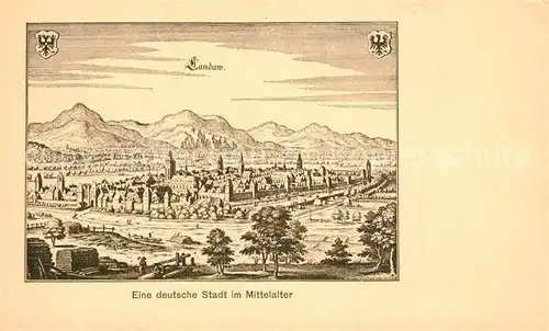 AK / Ansichtskarte Landau_Pfalz Mittelalterliches Staedtebild Landau Pfalz