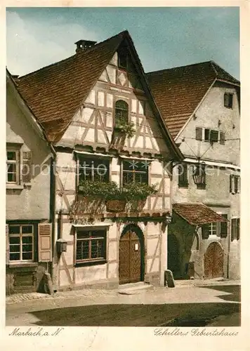 AK / Ansichtskarte Marbach_Neckar Schillers Geburtshaus Marbach Neckar