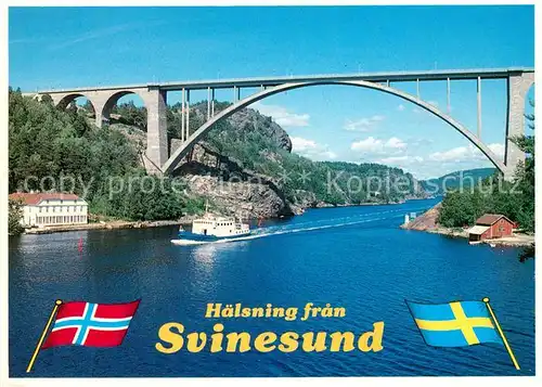 AK / Ansichtskarte Svinesund F&#228;hrschiff Br?cke Svinesund
