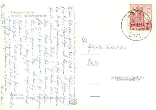 AK / Ansichtskarte Aspang Markt Fliegeraufnahme Aspang Markt