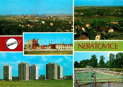 AK / Ansichtskarte Neratovice Schwimmbad Panorama Hotelanlagen Neratovice