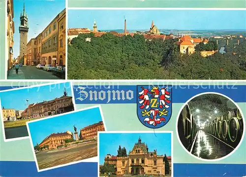 AK / Ansichtskarte Znojmo Rathaus Schloss Weinkeller  Znojmo