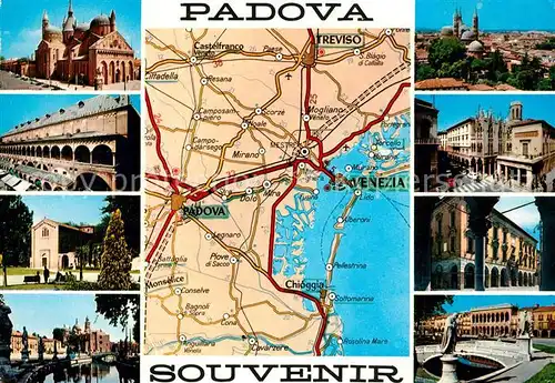 AK / Ansichtskarte Padova Autokarte Kirchen Brunnen Stadtansichten Padova