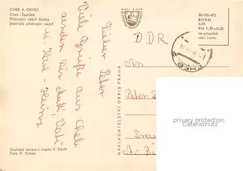 AK / Ansichtskarte Cheb Stadtansichten Panoramakarte Segelboote Cheb