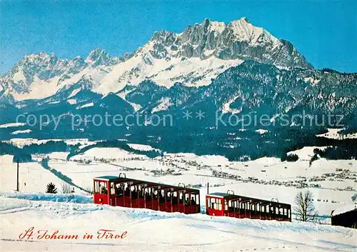 AK / Ansichtskarte Johann_Tirol_Sankt Bergbahn Wilder Kaiser Winterpanorama Johann_Tirol_Sankt