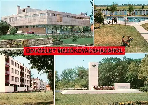 AK / Ansichtskarte Balaton_Plattensee Mez&#246;kovacshaza Denkmal Wohnsiedlung Balaton_Plattensee