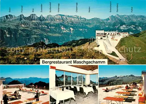 AK / Ansichtskarte Flumserberge Bergrestaurant Maschgachamm Flumserberge
