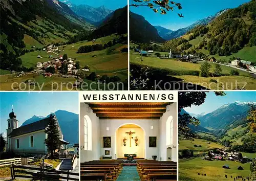 AK / Ansichtskarte Weisstannen Kirche Panoramen Weisstannen