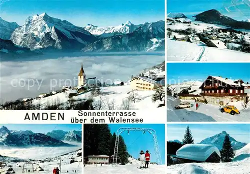 AK / Ansichtskarte Amden_SG Sonnenterrasse Walensee Winterlandschaft Amden_SG