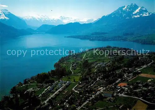 AK / Ansichtskarte Meggen Fliegeraufnahme Stanserhorn Pilatus Meggen