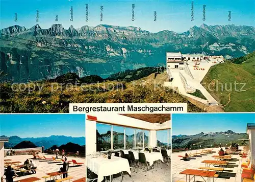 AK / Ansichtskarte Flumserberge Bergrestaurant Maschgachamm Flumserberge