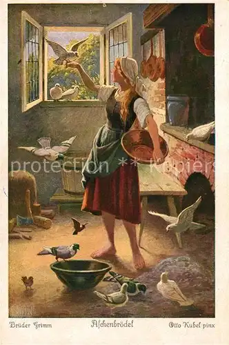 AK / Ansichtskarte Maerchen_Sagen Aschenbroedel Otto Kubel Nr. 3875 Serie 154 Brueder Grimm Maerchen Sagen