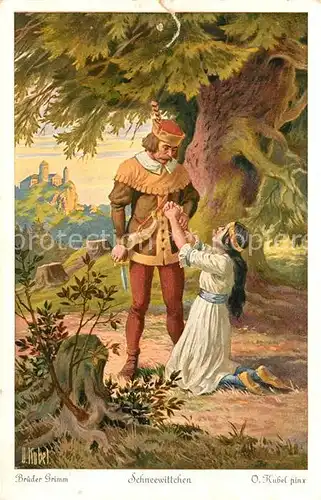 AK / Ansichtskarte Maerchen_Sagen Schneewittchen O. Kubel Nr. 3858 Serie 147 Brueder Grimm  Maerchen Sagen