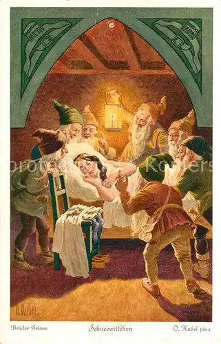 AK / Ansichtskarte Maerchen_Sagen Schneewittchen O. Kubel Nr. 3859 Serie 147 Brueder Grimm  Maerchen Sagen