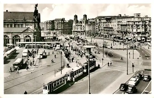 AK / Ansichtskarte Strassenbahn Frankfurt am Main Hauptbahnhof Strassenbahn