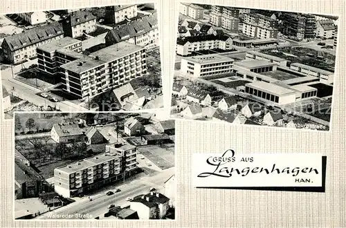 AK / Ansichtskarte Langenhagen_Hannover Ledigenheim Schule Walsroder Strasse Fliegeraufnahmen Langenhagen Hannover