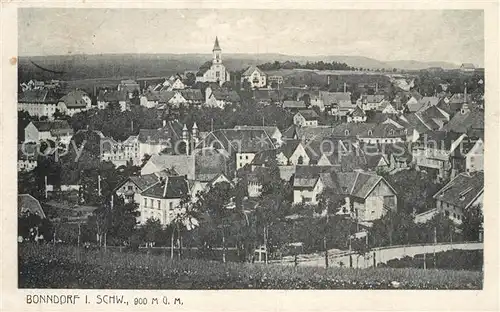 AK / Ansichtskarte Bonndorf_Schwarzwald Ortsansicht mit Kirche Bonndorf Schwarzwald