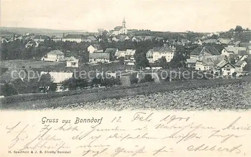 AK / Ansichtskarte Bonndorf_Schwarzwald Ortsansicht mit Kirche Bonndorf Schwarzwald