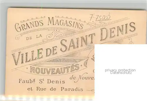 AK / Ansichtskarte Paris Exposition Universelle de 1900 Le Factionnaire du Grand Chatelet Grands Magasins de la Ville de Saint Denis Kuenstlerkarte Paris