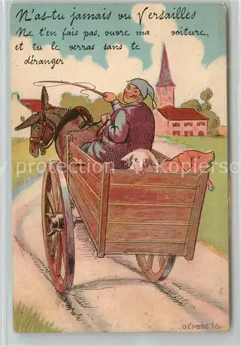 AK / Ansichtskarte Versailles_Yvelines Nastu jamais vu Versailles Karikatur Versailles_Yvelines