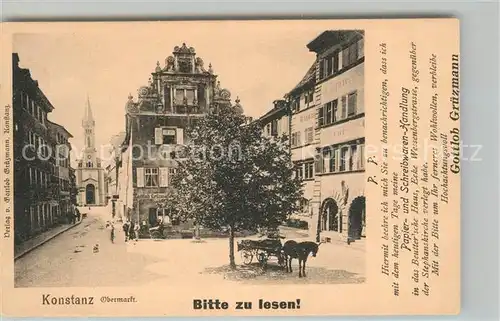 AK / Ansichtskarte Konstanz_Bodensee Obermarkt Konstanz_Bodensee