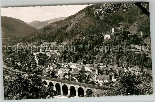 AK / Ansichtskarte Hornberg_Schwarzwald Panroama Schwarzwaldbahn Viadukt Hornberg Schwarzwald