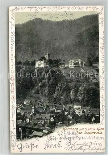 AK / Ansichtskarte Hornberg_Schwarzwald mit Schloss Hotel Hornberg Schwarzwald