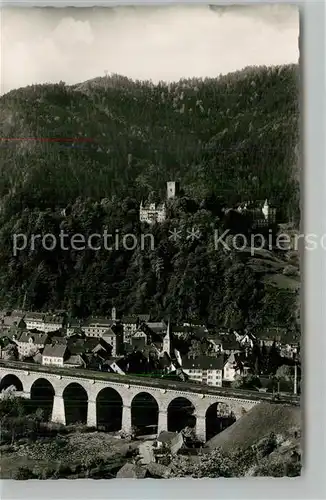 AK / Ansichtskarte Hornberg_Schwarzwald Schloss Schwarzwaldbahn Hornberg Schwarzwald