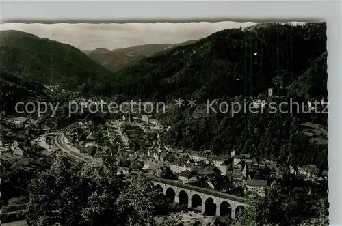 AK / Ansichtskarte Hornberg_Schwarzwald Panorama Schwarzwaldbahn Hornberg Schwarzwald
