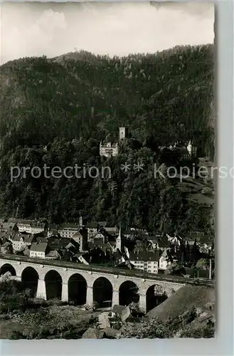 AK / Ansichtskarte Hornberg_Schwarzwald Viadukt Schwarzwaldbahn Hornberg Schwarzwald