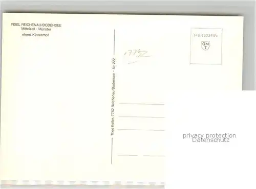 AK / Ansichtskarte Mittelzell Muenster Ehem Klosterhof Mittelzell