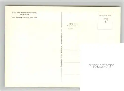 AK / Ansichtskarte Insel_Reichenau Muenster Insel Reichenau