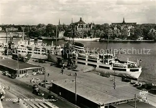 AK / Ansichtskarte Stockholm Parti av Skeppsbrokajen  Stockholm