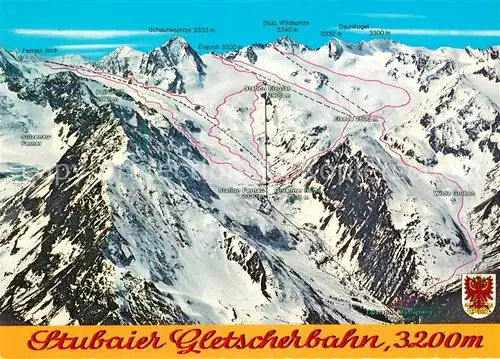 AK / Ansichtskarte Stubaier_Alpen Ortungskarte Sulzenauferner Wilde Gruben  Stubaier Alpen