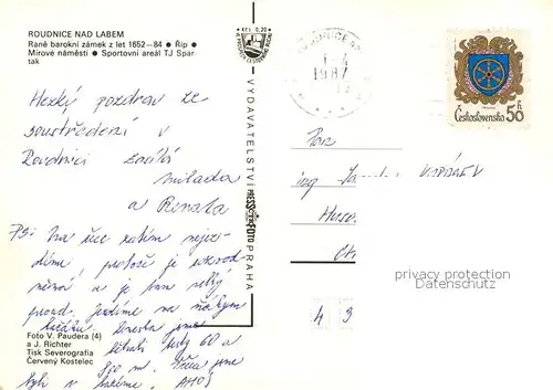 AK / Ansichtskarte Roudnice Zamek Mirove namesti  Roudnice