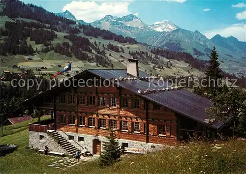 AK / Ansichtskarte Adelboden Chalet Mondial des Eclaireuses Niesenkette Adelboden