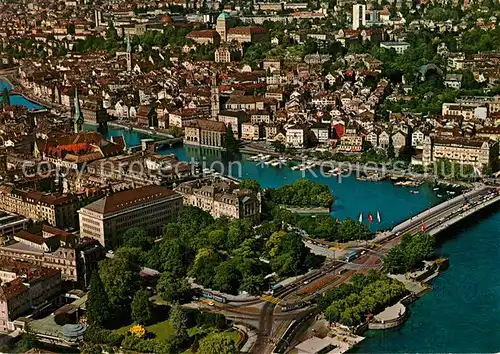 AK / Ansichtskarte Zuerich_ZH Fliegeraufnahme Zuerich_ZH